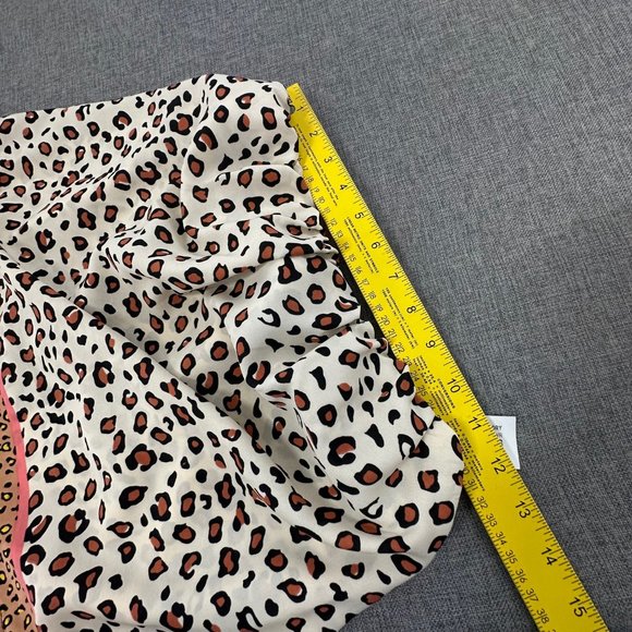 MOD On Trend Cheetah Strapless Top Small Ivory Brown Black Elastic Brand New - Picture 7 of 12
